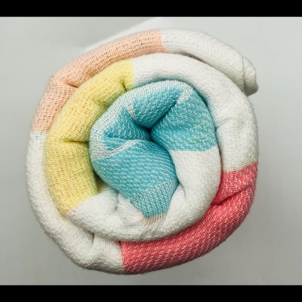 NWT Victoria’s Secret Rainbow Beach Blanket - Picture 4 of 5